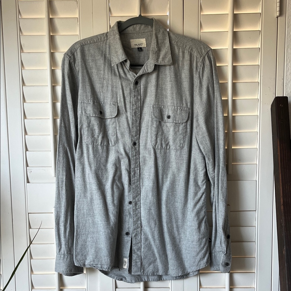 Society Gray Textured Fabric